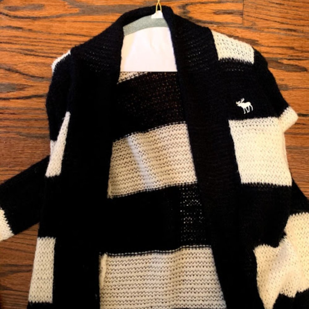 Abercrombie Kids Navy and White Cardigan